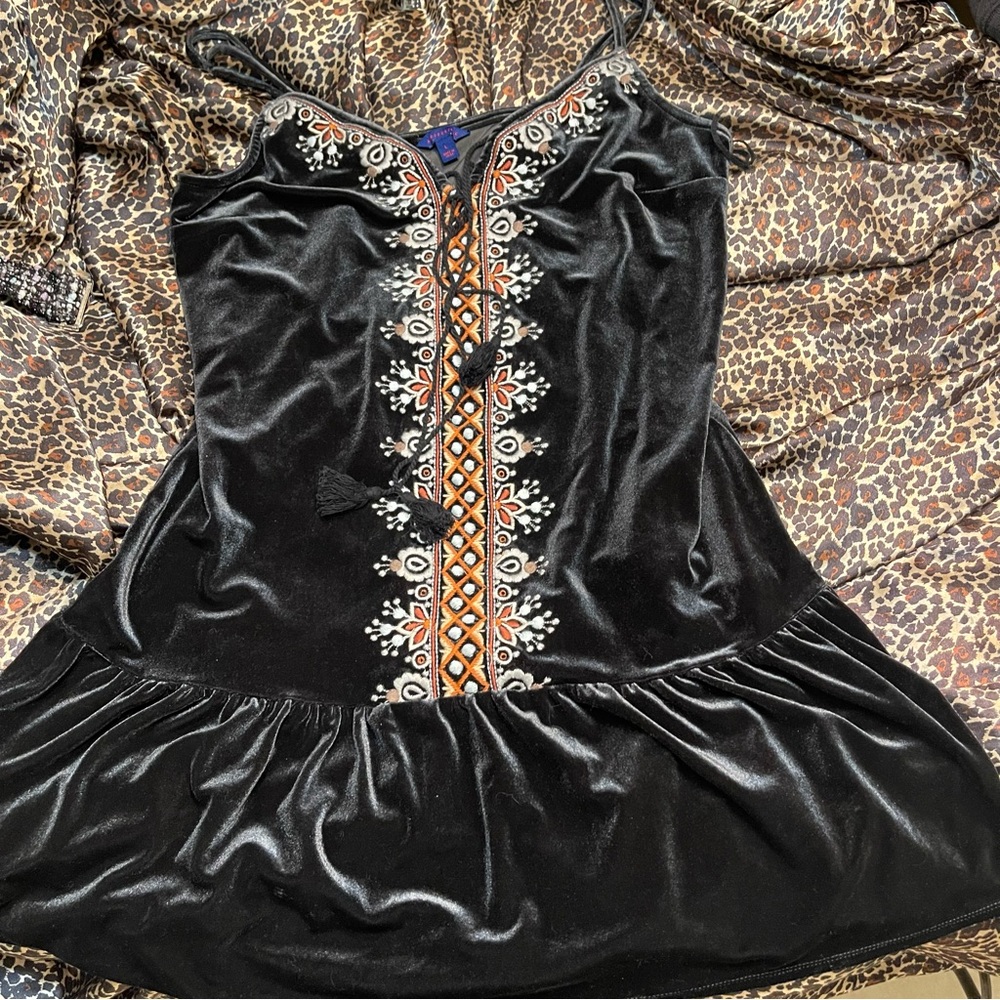 Aeropostale Crushed Velvet Black Dress - Picture 12 of 12